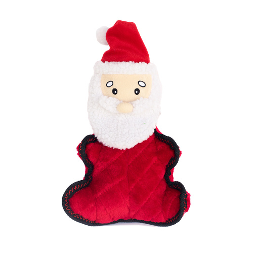 Zippy Paws Holiday Grunterz Plush Z-Stitch Dog Toy - Santa main image