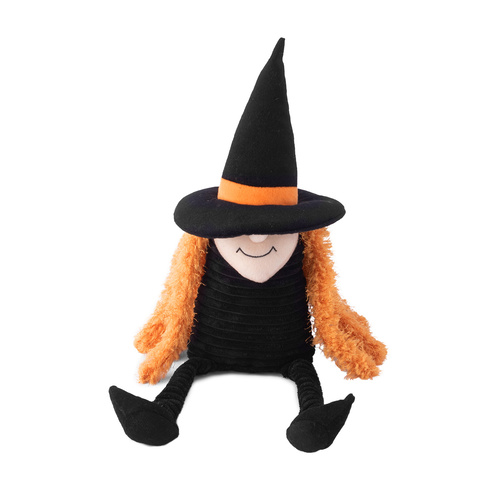 Zippy Paws Halloween Crinkle Squeaker Dog Toy - Witch with Long Crinkly Legs main image