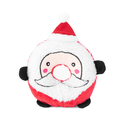 Zippy Paws Christmas Holiday Donutz Buddies Squeaker Dog Toy - Santa main image