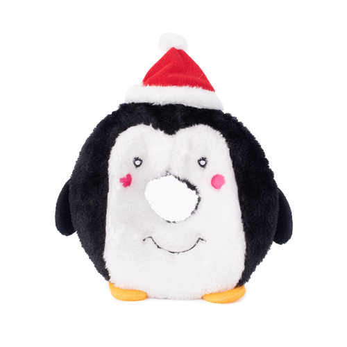 Zippy Paws Christmas Holiday Donutz Buddies Squeaker Dog Toy - Penguin main image