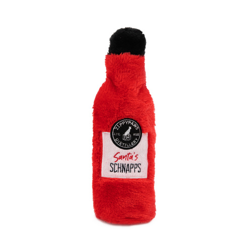 Zippy Paws Christmas Happy Hour Crusherz Squeaker Dog Toy - Santa's Schnapps main image