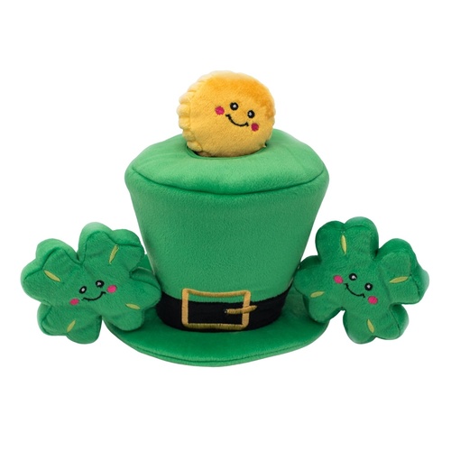 Zippy Paws Burrow Interactive Dog Toy - Leprechaun Hat main image