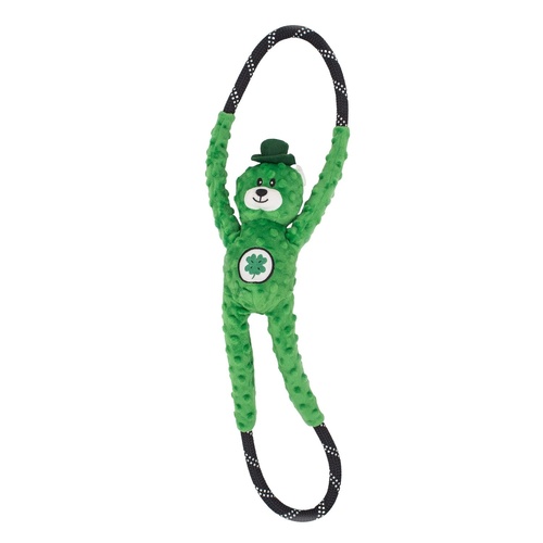 Zippy Paws St. Patrick's RopeTugz Interactive Dog Toy - Lucky Bear main image