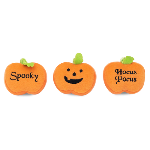 Zippy Paws Plush Squeaker Dog Toy - Halloween Miniz 3- Pack - Pumpkins main image