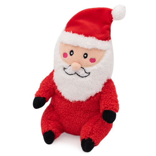 Zippy Paws Plush Squeaker Dog Toy - Christmas Holiday Cheeky Chumz - Santa main image