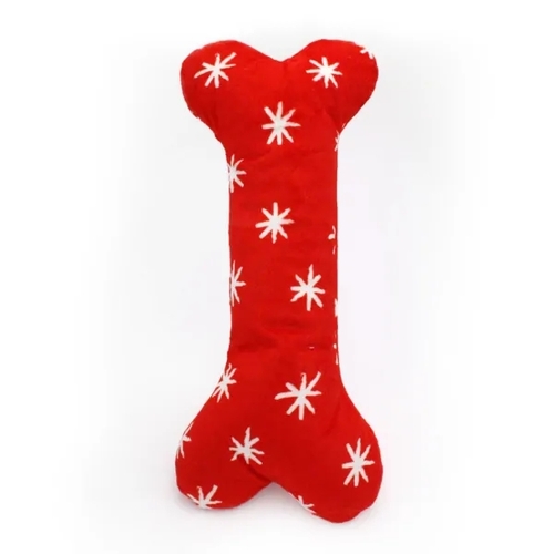 Zippy Paws Holiday Jigglerz Dog Toy - Festive Christmas Bone main image