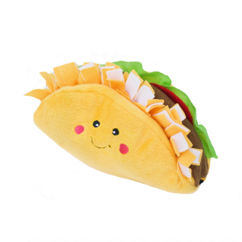 Zippy Paws NomNomz Squeaker Dog Toy - Taco main image