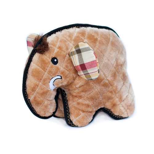 Zippy Paws Grunterz Plush Z-Stitch Dog Toy - Manny Mammoth