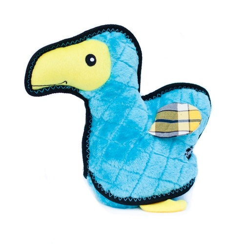 Zippy Paws Grunterz Plush Z-Stitch Dog Toy - Dodo the Dodo Bird main image