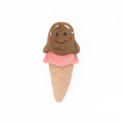 Zippy Paws NomNomz Squeaker Dog Toy - Ice Cream main image