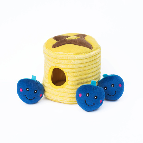 Zippy Paws Burrows Interactive Squeaker Dog Toy - Blueberry Pancakes main image
