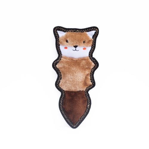 Zippy Paws Z-Stitch Skinny Peltz No Stuffing Squeaker Dog Toy - Chipmunk main image