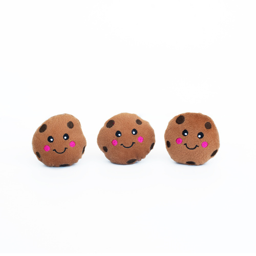 Zippy Paws Miniz Squeaker Dog Toys - 3-Pack of Cookies main image