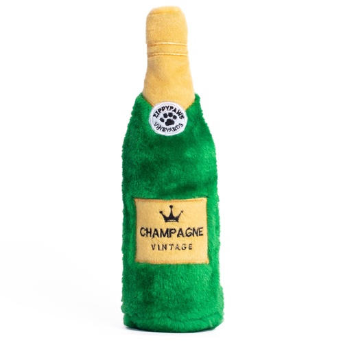 Zippy Paws Happy Hour Crusherz with Replaceable Plastic Squeaker Bottle Dog Toy - Champagne main image
