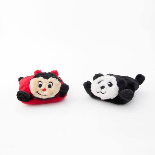 Zippy Paws Squeakie Pads Small Dog Toy - Ladybug & Panda 2-Pack  main image