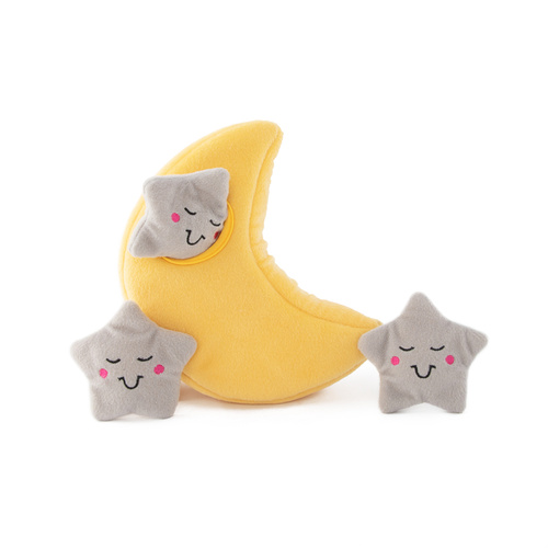 Zippy Paws Storybook Interactive Burrow Dog Toy - Moon and Stars main image