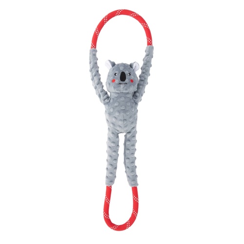 Zippy Paws RopeTugz Squeaker Dog Toy with Rope - Koala main image