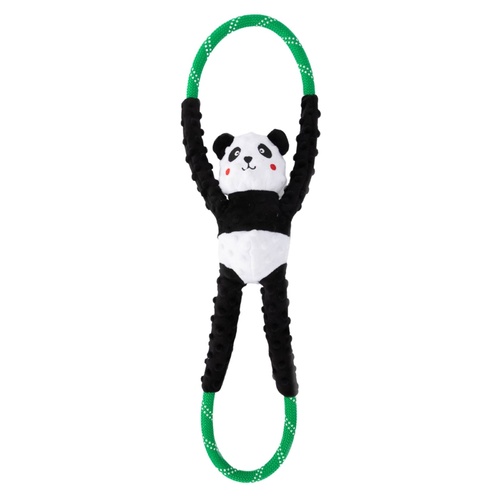 Zippy Paws RopeTugz Squeaker Dog Toy with Rope - Panda main image