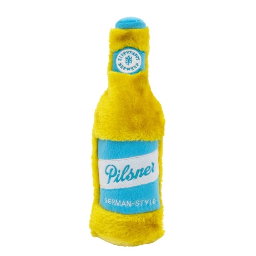 Zippy Paws Happy Hour Crusherz with Replaceable Squeaker Bottle Dog Toy - Pilsner main image