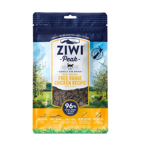 Ziwi Peak Air Dried Grain Free Cat Food 400g Pouch - Free Range New Zealand Chicken main image