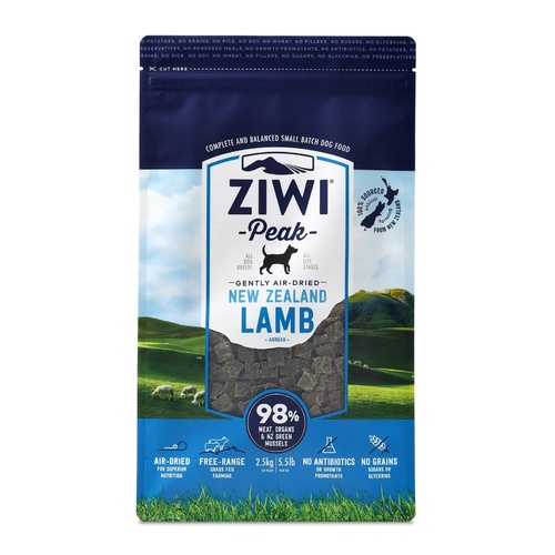 Ziwi Peak Air Dried Grain Free Dog Food 2.5kg Pouch - Free Range Lamb main image