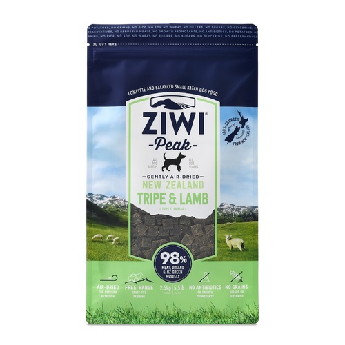 Ziwi Peak Air Dried Grain Free Dog Food 2.5kg Pouch - Tripe & Lamb main image