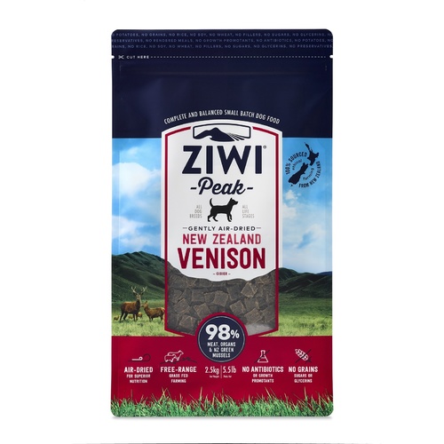 Ziwi Peak Air Dried Grain Free Dog Food 2.5kg Pouch - Venison main image