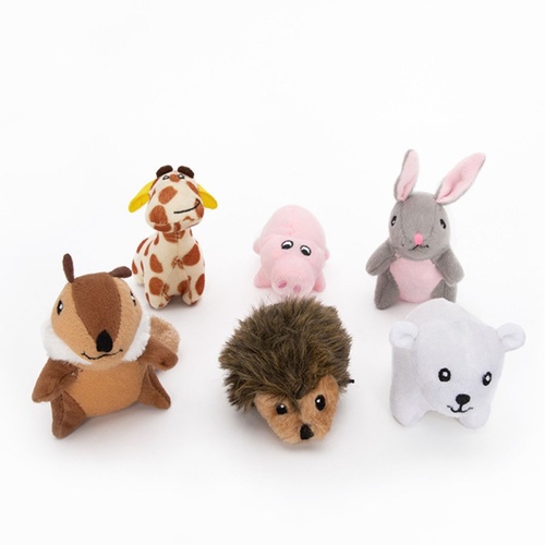 Zippy Paws Miniz Multipack Squeaker Dog Toys with 6 Mini Toys main image