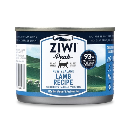 Ziwi Peak Moist Grain Free Cat Food - Free Range New Zealand Lamb -185g x 12 Cans main image