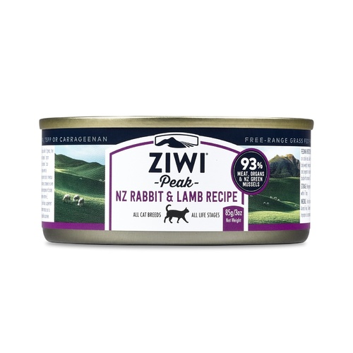 Ziwi Peak Moist Grain Free Cat Food - Rabbit & Lamb - 85g x 24 Cans main image