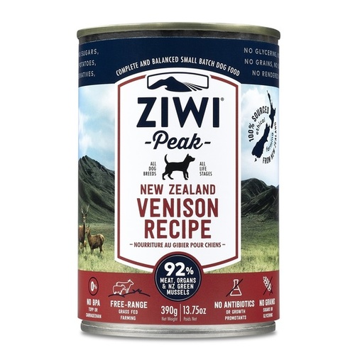 Ziwi Peak Moist Grain Free Dog Food - Venison 390g x 12 Cans main image