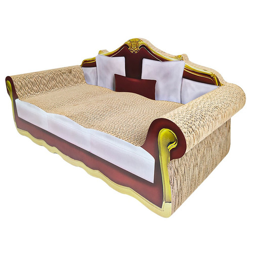 Zodiac Cardboard Cat Scratcher & Lounger - Red Sofa main image