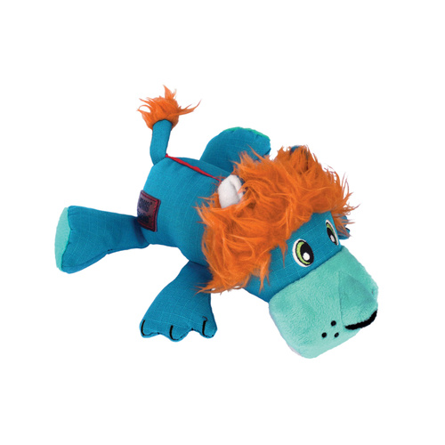 KONG Cozie Ultra Lucky Lion Canvas Squeaker Dog Toy - Medium main image