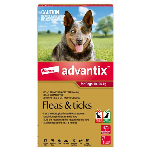 Advantix Spot-On Flea & Tick Control Treatment for Dogs 10-25kg main image