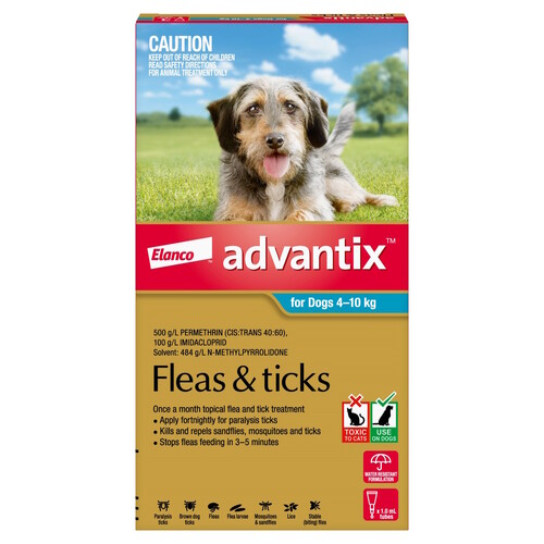 Advantix Spot-On Flea & Tick Control Treatment for Dogs 4-10kg  main image