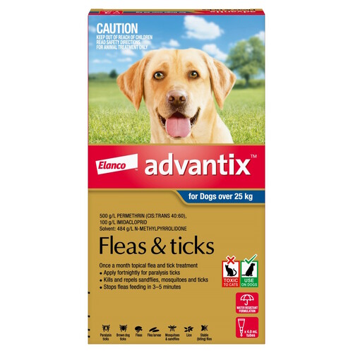 Advantix Spot-On Flea & Tick Control Treatment for Dogs over 25kg main image