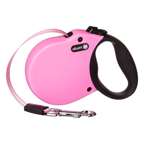 Alcott Flexi-ble Adventure Retractable Tape Dog Leash - Pink main image
