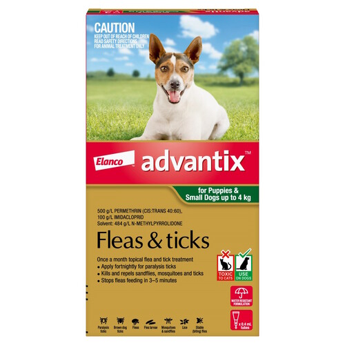 Advantix Spot-On Flea & Tick Control Treatment for Dogs up to 4kg main image
