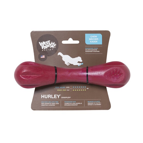 West Paw Hurley Fetch Toy for Tough Dogs - Ruby Red main image