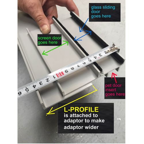 Patiolink L Profile Adapter Extender Panel for Tracks wider than 10cm main image