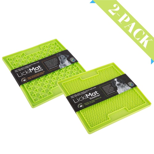 Lickimat Original Slow Food Licking Mats for Dogs - Special Duo Pack main image