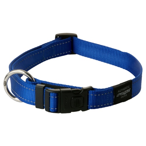 Rogz Utility Side-Release Collar with Reflective Stitching - Blue main image