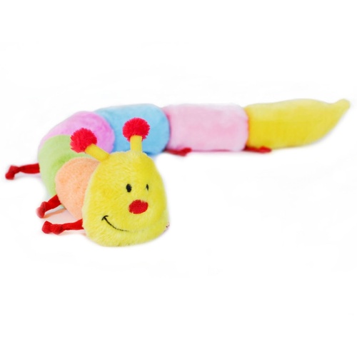 Zippy Paws Long Caterpillar 6 Squeakers Plush No Stuffing Dog Toy main image