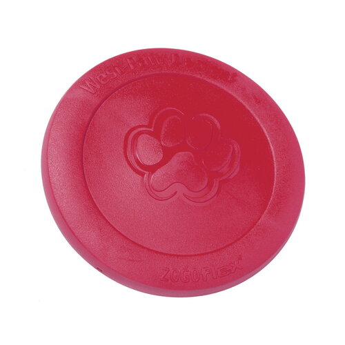 West Paw Zisc Flying Disc Fetch Dog Toy - Ruby Red main image