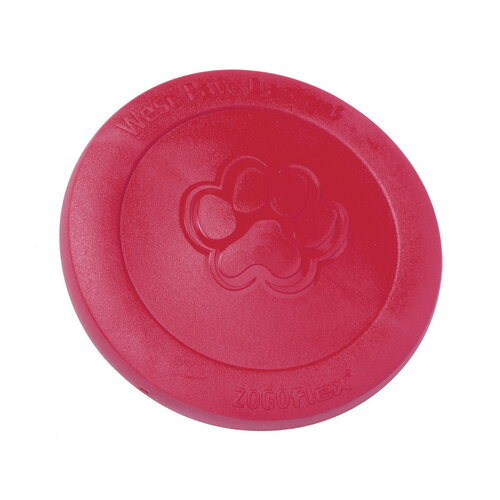 West Paw Zisc Flying Disc Fetch Dog Toy - Ruby Red main image