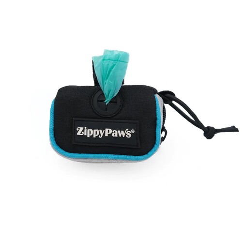 Zippy Paws Adventure Leash Dog Poop Bag Dispenser + BONUS Roll - Teal main image